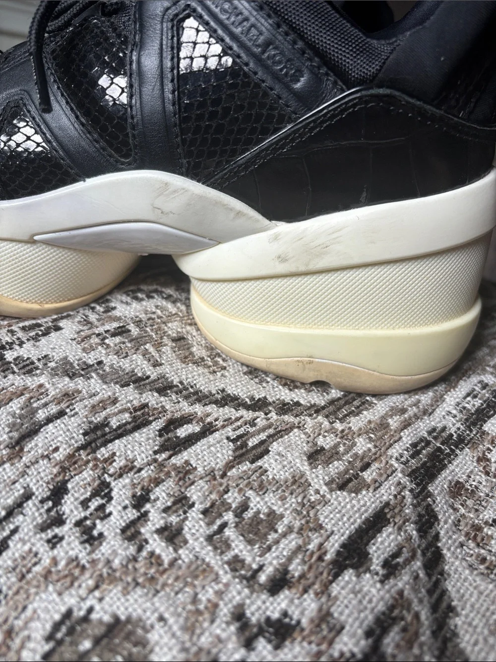 Michael Kors Black Athletic Sneakers with Cream Soles
